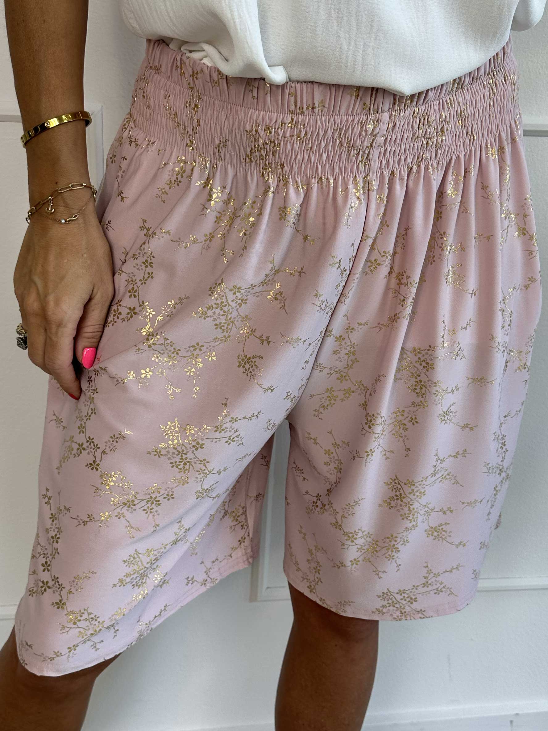 Pams Gold Short Knickers - Shorts i elastisk stof med elastikkant